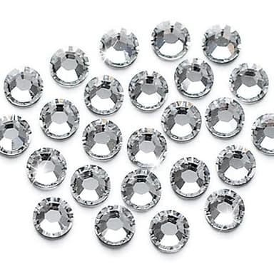 Luxoria 20 Stück Swarovski® Kristalle 2058, KEIN Hotfix, Crystal, SS6 (Ø ca.2,0 mm), Strasssteine zum Aufkleben + 1 Stück Positionierstrip