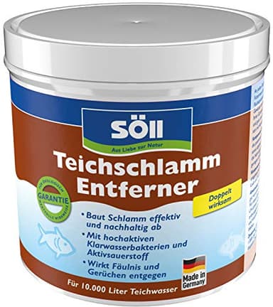Söll 80588 TeichschlammEntferner 500 g - biologischer Teichreiniger entfernt organischen Schlamm und Ablagerungen im Gartenteich Fischteich Schwimmteich Koiteich