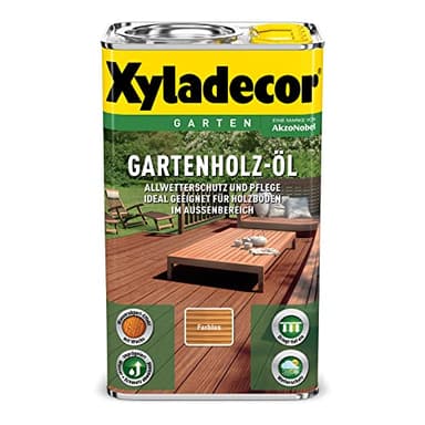 Xyladecor Gartenholz-Öl, Geruchsmildes Pflegeöl zum Schutz, zur Auffrischung und zur Konservierung von unbehandeltem Gartenholz, Farblos, 2,5 l