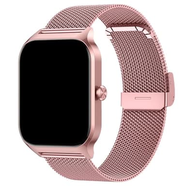 CASCHO Smartwatch Damen mit Telefonfunktion, 1.85'' Smart Watch, 120+Sportmodi Fitnessuhr mit Herzfrequenz/SpO2/Schrittzähler/Schlafmonitor, IP68 Wasserdicht Fitness Tracker für iOS Android,Rosa