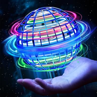 Airabc Fliegender Ball,Magic Flying Orb Ball,Hand Controlled Hover Ball Schwebender Ball mit LED Licht Flying Spinner Mini Drohne Für Kinder Geschenke Für Jungen Mädchen Indoor Outdoor