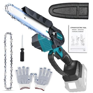Bürstenlose 6 Zoll Mini Kettensäge für Makita 18V LXT (Kein Akku), Kabellose Einhand Ersatz Kettensägen für Makita Battery, Elektro Chainsaw Chain Saw für Holzschneiden/Baumbeschneiden/Gartenscheren