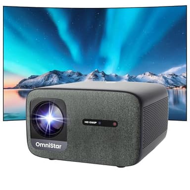 CASIRIS Omnistar Beamer 1500 ANSI| Auto Fokus| 1080P Full HD 4K Unterstützung| 16:9 5G WiFi Bluetooth Videoprojektor für TV-Stick, Heimkino, Büro, Club, Draußen