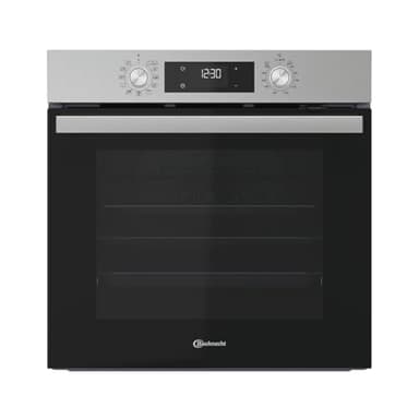 Bauknecht BBA285HU1I Einbau-Backofen, 60 cm, 71 l Garraum, Heißluftbackofen mit 12 Funktionen, PowerHeißluft, Maxi Cooking, Pizzafunktion, versenkbare Knebel, 1-fach Teilauszug, Schwarz