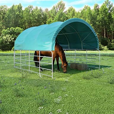 Gecheer Weidezelt PVC 370 g m² wasserfest für Pferde Schafe und Kühe
