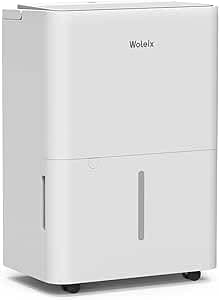 Woleix Luftentfeuchter elektrisch 20L, Entfeuchter elektrisch für Keller, Raumentfeuchter elektrisch 39dB für Räume bis zu 150m³/50m², mit Timer, Filter und 1M Ablaufschlauch, 10 J. Gar.