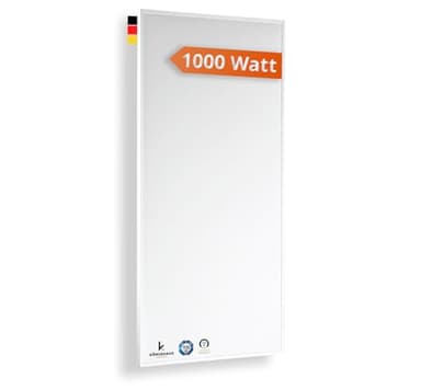 Könighaus Infrarotheizung - 1000 Watt mit TÜV SÜD + 5 Jahre Herstellergarantie ✓ Doppelter Überhitzungsschutz ✓ Für Wandmontage