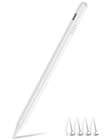 DOGAIN Stift für Apple iPad 2018-2025, 2X Schnellladung, Neigungssensitivität und Palm Rejection Stylus Pencil kompatibel mit iPad 11(A16)/10/9/8/7/6, i-Pad Pro M4/12.9"/11", Air M3/M2/5/4/3, Mini 6/5