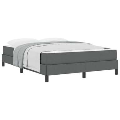 vidaXL Boxspringbett mit Matratze Dunkelgrau 160 x 200 cm Stoff, Moderner Schlafzimmer-Bettgestell, rechteckiger Boxspring, gemütliche Plattform, langlebige Schlaflösung, Elegantes Design