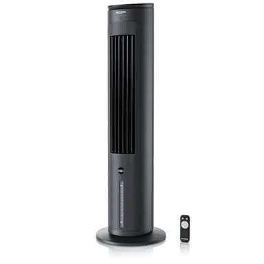 Brandson - Turmventilator mit Wasserkühlung - Preisträger 2026 - Verdunstungskühler - Luftkühler - Ventilator - mobile Klimaanlage ohne Abluftschlauch - 5 in 1 - leise - 4,7 L Wassertank - schwarz