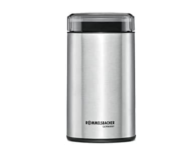 ROMMELSBACHER Kaffeemühle EKM 100 - Schlagmesser,Bohnenbehälter, Füllmenge 70 g, Mahlgrad über Mahldauer wählbar, auch für Gewürze, Zucker, Nüsse, 200 Watt