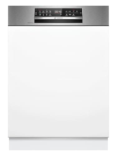 Bosch SMI6ECS12E Serie 6, Smarter Geschirrspüler Teilintegriert 60 cm, Besteckschublade, Spülmaschine Made in Germany, besonders leise, starke Reinigung, Extra Trocknen, Programmassistent, Edelstahl