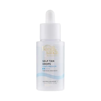 Bondi Sands - Self Tan Drops Light/Medium - Selbstbräuner für Gesicht und Körper in Tropfen, individuell dosierbar, für eine leichte bis mittlere Bräune, 30ml