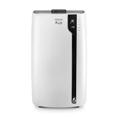 De'Longhi Pinguino PAC EX100 Silent mobiles Klimagerät mit Abluftschlauch, Klimaanlage für Räume bis 110 m³, Luftentfeuchter, Ventilationsfunktion, 24h-Timer, Weiß