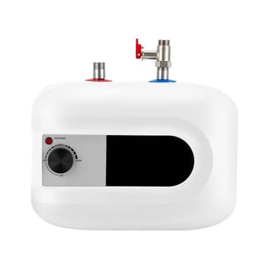 Konfiur 6 L Untertisch Boiler Niederdruck, Elektrischer Warmwasserspeicher 1500W, Untertischgerät mit LED-Display, einstellbar 0-65°C, für Küche & Bad, 220V, IPX4, weiß (Speichertyp)