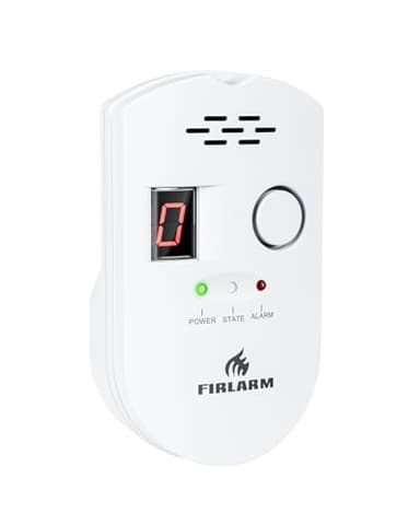 Firlarm - Gasmelder für den Haushalt stadtgas, Methan Propan Butan Erdgas Flüssiggas Stadtgas Alarm, Brennbaren Gas Warnmelder, Plug-in