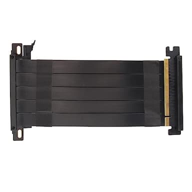 Annadue PCIE 4.0 Riser Kabel, PCIE 4.0X16 Grafikkarten Verlängerungskabel, Hochgeschwindigkeits Flexibles Doppelseitiges 180 Grad PCI E Port GPU Grafikkarten Verlängerungskabel. (Schwarz)