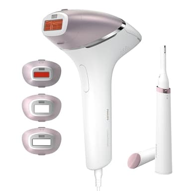 Philips Lumea IPL 8000 Series Haarentfernungsgerät mit SenseIQ Technologie, Alternative zur Laserhaarentfernung, 4 Aufsätze für Körper, Gesicht, Bikinizone, Achselhöhlen & Korrekturtrimmer (BRI949/00)