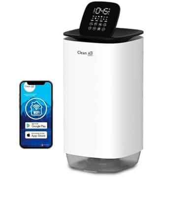 Clean Air Optima® CA-806 Smart 2-in-1 Luftbefeuchter & Luftreiniger – Kalkfreie Kaltverdunstung – App-Steuerung – HEPA H13 Filter – UV-C & Ionisator – 8L Tank – Weiß/Schwarz