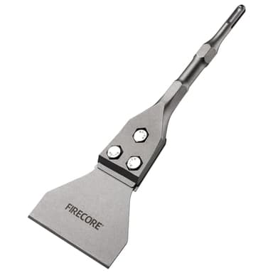 Firecore SDS Plus Bodenschaber, Spachtelmeißel SDS Plus 300mm×100mm, Meißelbits für SDS Plus Hammer, Kleberentferner für Vinylboden VCT Fliesen Linoleum Betonmörtel FS23412