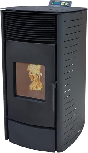 NEMAXX® P12 Pelletofen 13,6 kW A+ bis 300 m³ – Auto-Reinigungszyklus, ECO-Modus, Wochenprogramm & mechanische Reinigungsunterstützung – Schwarz