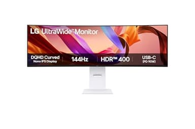 LG UltraWide 49U950A-W.AEU (49 Zoll) 32:9 Curved DQHD Nano IPS Monitor, 144Hz, AMD FreeSync™ Premium, DisplayHDR™ 400, USB-C (90W), Weiß