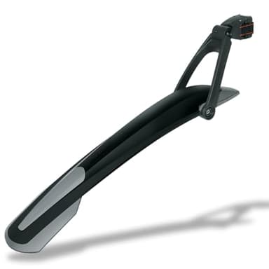 SKS GERMANY X-Blade 26" + 27,5" Hinterrad-Schutzblech für Mountainbike, Fahrradzubehör (Schutzblech mit Quick-Release Befestigung, 2-Gelenk-Technik, bis max. 3.0 Zoll Reifenbreite), schwarz/grau