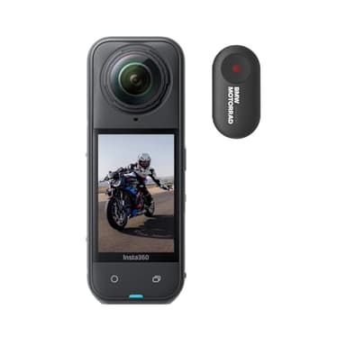Insta360 X5 BMW Motorrad Edition - wasserdichte 8K 360°-Action-Cam, Spitze bei wenig Licht, Unsichtbarer Selfie-Stick-Effekt, robuste austauschbare Linse, 3 h Akku, integr. Windschutz, Stabilisierung