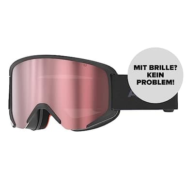 ATOMIC SAVOR Skibrille - Black - Komfortabler Live Fit Rahmen - Klare Sicht durch Flash Scheibentechnologie - Over The Glasses-kompatibel für Brillenträger
