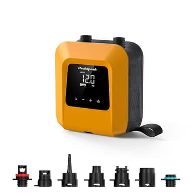 Peakspeak 20PSI Elektrische SUP Pumpe mit Akku - Wiederaufladbar, Intelligente Inflation/Deflation, Automatische Abschaltung für SUP-Boards, Kajak,Flügel,Drachen, Zelt, Matratze