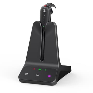 Yealink WH63 E2 DECT Wireless Headset mit Mikrofon, Teams Zertifiziert, Einohr Kabelloses Headset für Computer-Telefon,2X Noise Cancelling Mic, 607Ft Reichweite, 8H Sprechzeiten,3 Tragevarianten