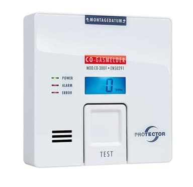 Protector CO-300F batteriebetriebener CO-Gasmelder | Präziser, langlebiger CO-Melder mit FIGARO-Sensor & beleuchtetem Display | Detektiert Kohlenmonoxid für maximale Sicherheit | Wohnwagen & Wohnmobil