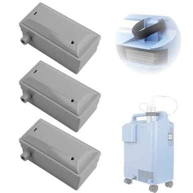 Sauerstoffkonzentratoren-Einlassfilter kompatibel mit EverFlo 5L, Ersatzzubehör für Sauerstoffgeneratoren, 3 Stück (Grau)