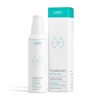 colibri skincare Hyaluron Booster 50ml - Hyaluron Serum hochdosiert - Anti Aging Serum Gesicht - Hyaluronsäure Gesichtspflege - Feuchtigkeitsserum für Männer und Frauen - Made in Germany
