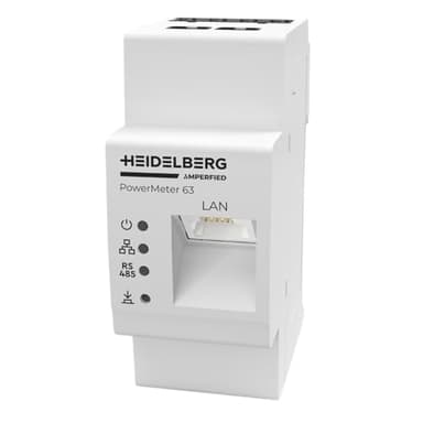 HEIDELBERG PowerMeter 63 (Stromzähler) für das PV-Überschussladen mit Connect Series Wallboxen.