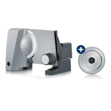 GRAEF. G52 - Elektrischer Allesschneider, Made in Germany, Schinken- & Edelstahl-Wellenschliffmesser Ø 170 mm, Schnittstärke 0-20 mm, Energiesparmotor 170 W, Kindersicherung, Grau