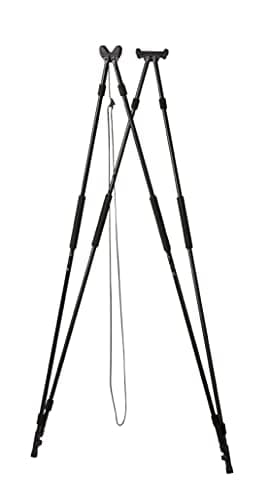 Seeland 5402002 | Feldjagd Zielstock | 4 Teleskopbeine mit Schnappverschluss | Jagdzubehör | Leicht und Stabil | Schwarz