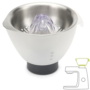 Kenwood AT312 Zitruspresse (für frisch gepresste Zitrussäfte, Küchenmaschinen-Zubehör, Geeignet für alle Chef Küchenmaschinen), Edelstahloptik