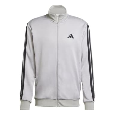 adidas Men's 3 STRIPES FRENCH TERRY TRACKSUITS, medium grey heather/mgh solid grey, L
