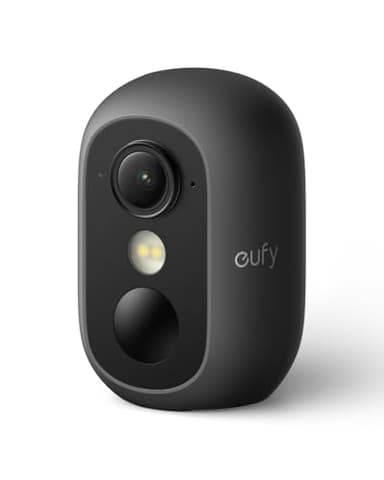 eufy eufyCam C35, Kabellose Überwachungskamera Außen & Innen, Magnetische Halterung, Farbnachtsicht, Lokaler Speicher, IP67 Wetterfest, Solarpanel-Kompatibel, Ohne ABO, Schwarz