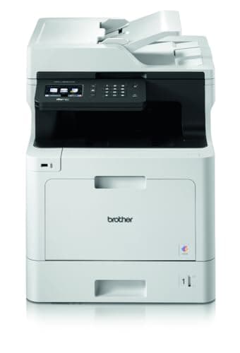 Brother MFC-L8690CDW Professionelles 4-in-1 Farblaser-Multifunktionsgerät (Drucker, Scanner, Kopierer, Fax, 31 Seiten/Min.) weiß/schwarz
