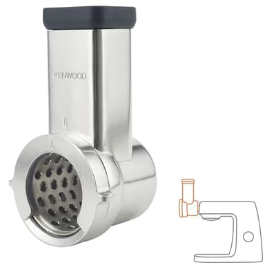 Kenwood Trommelraffel KAX643ME, Zubehör für Kenwood Küchenmaschinen, elektrischer Zerkleinerer zum Schneiden, Raspeln und Reiben von Gemüse, Käse, Nüsen, Schokolade und mehr