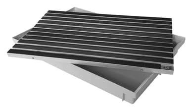 ACO 60x40 Fußmatte Gummi schwarz mit Bodenwanne Vario Light Schuhabtreter Abstreifer Türmatte