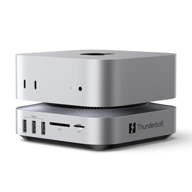 UGREEN Maxidok Thunderbolt 5 Mac mini Dock, Revodok 10-in-1 TBT5 Docking Station, 120Gbps Datentransfer, 8TB M.2 NVMe SSD, Single 8K/ Dual 6K@60Hz, SD/TF 4.0, Kühlsystem für Mac mini M4/M4 Pro