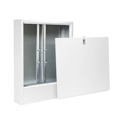 ENVIRON - Aufputz Verteilerschrank für Fußbodenheizung | Lackiertes & Verzinktes Stahlblech | Verteilerkasten | Heizkreise (500x630x110mm (2-6 Heizkreise))