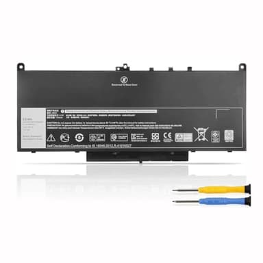 K KYUER 55WH MC34Y J60J5 Primary Laptop Akku Pack Replacement für Dell Latitude E7270 P26S001 Latitude E7470 P61G001 R1V85 451-BBSX 451-BBSY 451-BBSU 242WD 1W2Y2 GG4FM WYWJ2 7.6V Notebook Battery