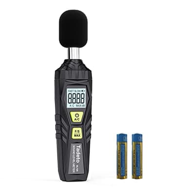 Schallpegelmessgerät, Tadeto Digital Tragbare Schallpegelmesser 30dB bis 130dB mit LCD-Display A/C Gewichtet für Heimwerkstätten