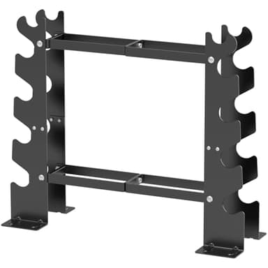 Hantelständer für Krafttraining Hantelscheibenständer Hantelablage Kurzhanteln Ständer für Aufbewahrung von Gewichten Kurzhantelständer Dumbbell Rack (schwarz)