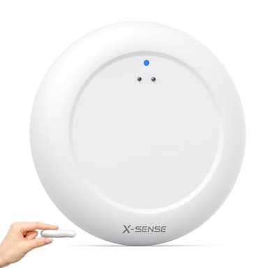 X-Sense Wassermelder WLAN, Smarter Wassermelder, mit App-Warnungen(nur 2.4Ghz), wasserdicht nach IP67, Funk-Wassersensor für Küche, Bad, Keller, SBS50 Basisstation erforderlich, SWS0A 1 Stück