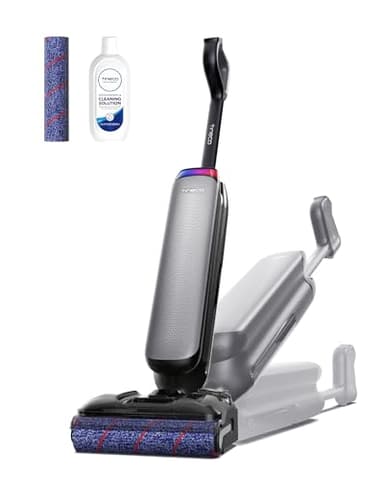 Tineco Floor One S7 Artist Nass Trockensauger, 22kPa Nasssauger, DualBlock Anti-Tangle-Design, 85°C Flashdry, 50 Min Laufzeit, Beidseitige Reinigung, 180° Lay-Flat Staubsauger für Hartböden Tierhaare